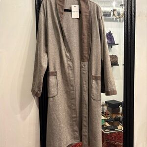 Grey wool Robe/Coat